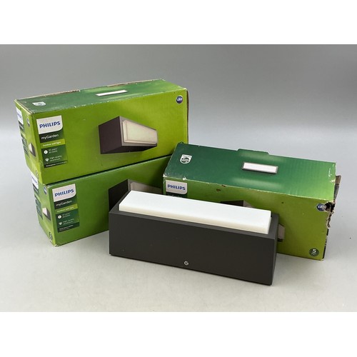 Three Unused LED Garden Lights complete with Boxes