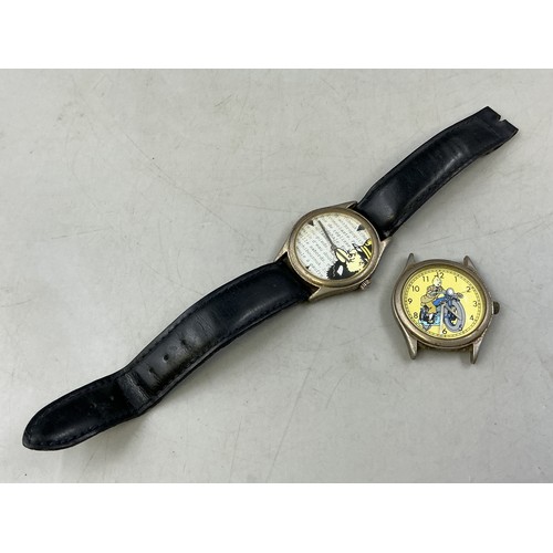 Tin Tin themed Watch Head (Working) and Watch with Leather Strap