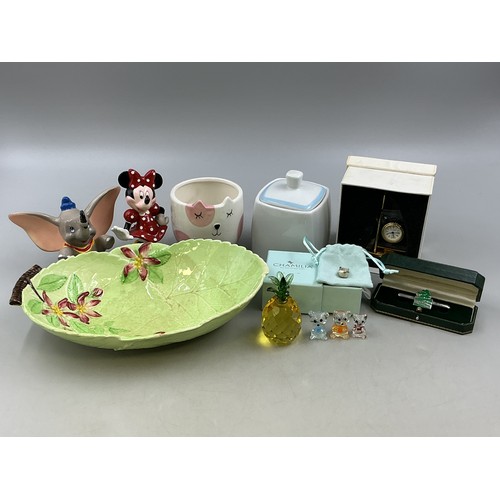Mixed Collectables - Includes Two Disney Ceramic Figurines (Dumbo, And Minnie Mouse), 925. Silver Chamilia Silver Charm, Carlton Ware, And More