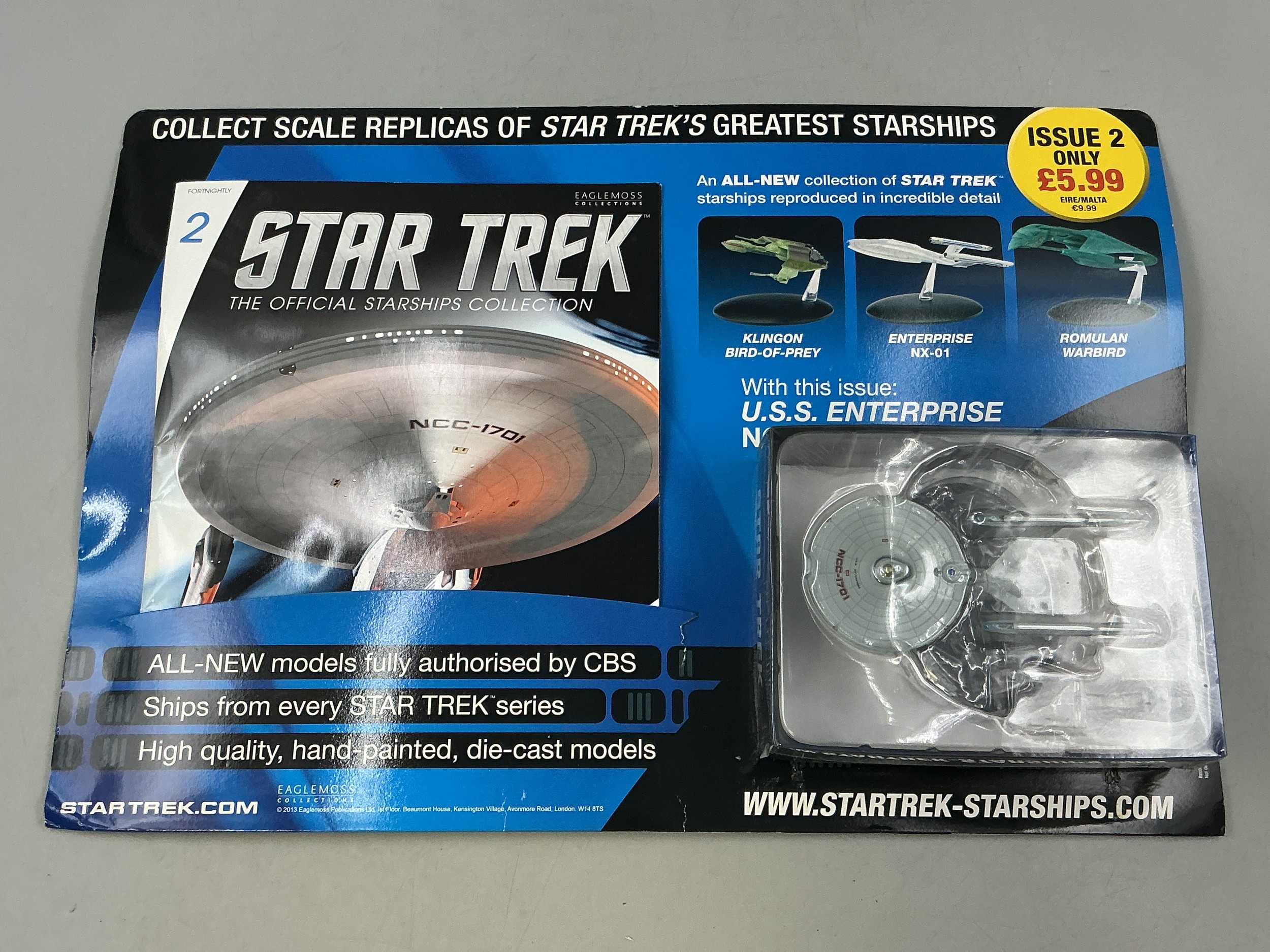 Eaglemoss USS Enterprise NCC-1701 Refit Metal Diecast Model - Star Trek, New In Box