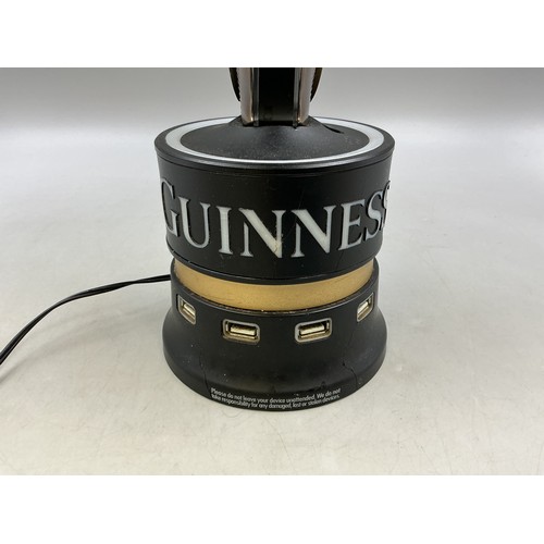 A Guinness Bar USB Charger/Light, Lights Up When Tested. Approx 28cm Tall
