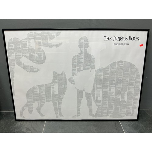 625 - The Jungle Book Script Wall Hanging Framed & Glazed Approx 101cm x 71cm