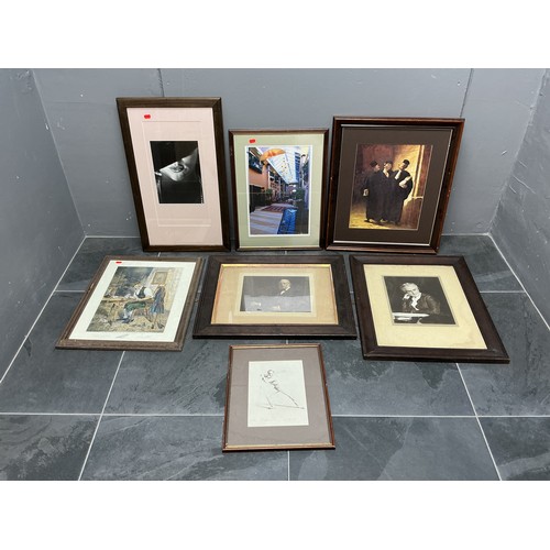 732 - Seven Framed Prints/Vintage Prints/Photographs - Includes The Cut By N Felix, Frederick Weaver Photo... 