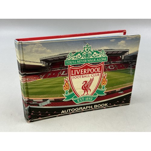 A Liverpool FC Autograph Book Signed By Various Players and Theatre ...