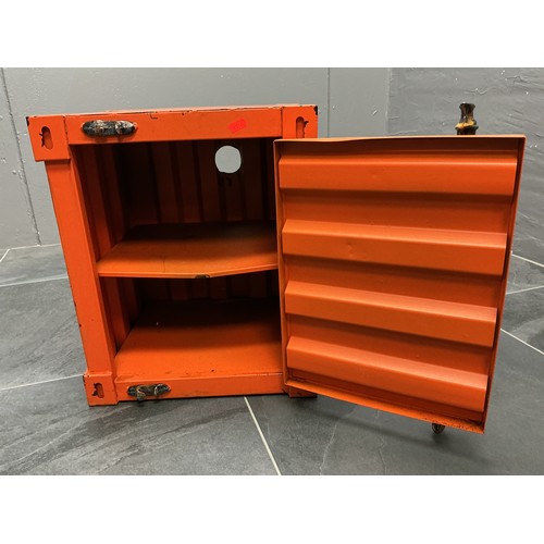 A Metal Industrial Two Shelf Shipping Container Style Storage Unit ...