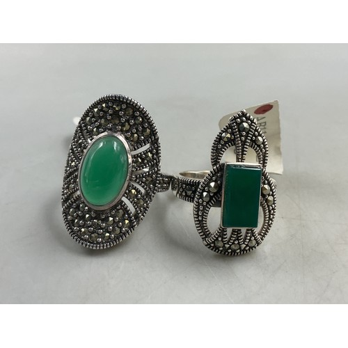 3 - Two Silver 925 Statement Rings Complete with Presentation Boxes Size K & L