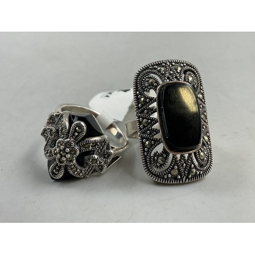 4 - Two Silver 925 Statement Rings Complete with Presentation Boxes Size O and L