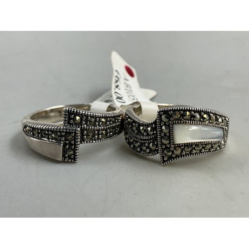 9 - Two Silver 925 Statement Rings Complete with Presentation Boxes Size P