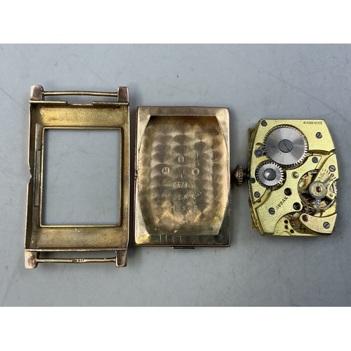 12 - Hallmarked 375 (9ct) Gold Cased Watch Head (Gold weight 5.78 grams)