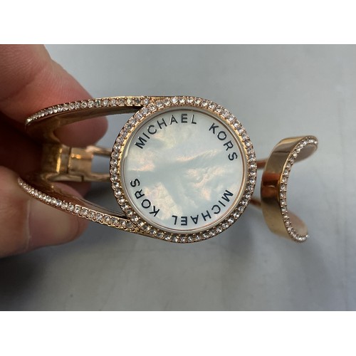 17 - Michael Kors Mother of Pearl Stone Set Bracelet Smart Watch with Original Box and Care Card (Unteste... 
