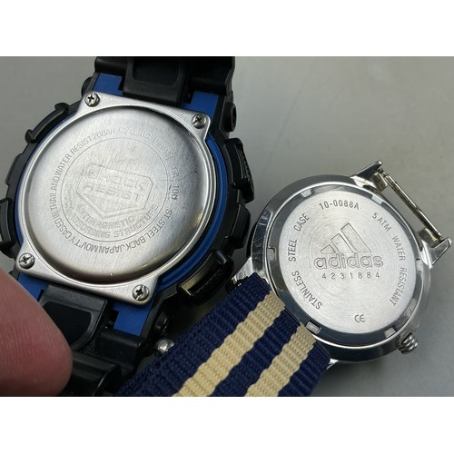 59 - Casio WR20BAR G-Shock and a adidas Sports Watch with Fabric Strap (Both Working)