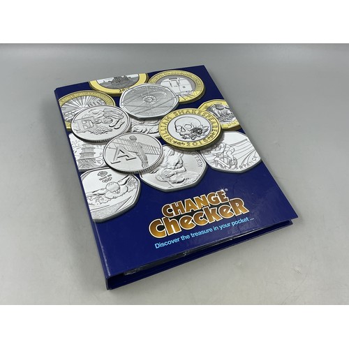 Change Checker Album Containing a Large Selection of Mixed UK Crowns ...
