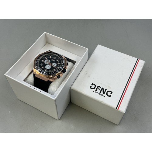 A Gents Designer DFND London Chronograph Style Watch - Black Dial and ...