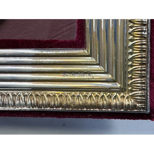 10 - Boxed Hallmarked Sterling Silver photo Frame 20x15cm