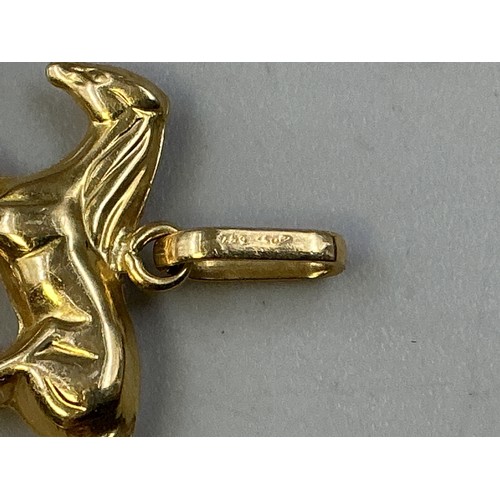 12 - An 18ct Gold Horse Pendant