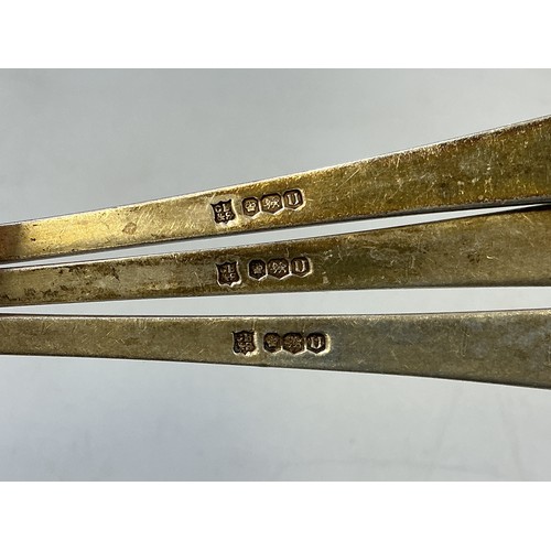 30 - A Set of Three Hallmarked George Bishop & Sons Sheffield Silver Teaspoons, Circa 1962