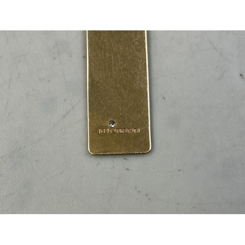44 - A 9ct Gold Diamond Stoned Bar Pendant