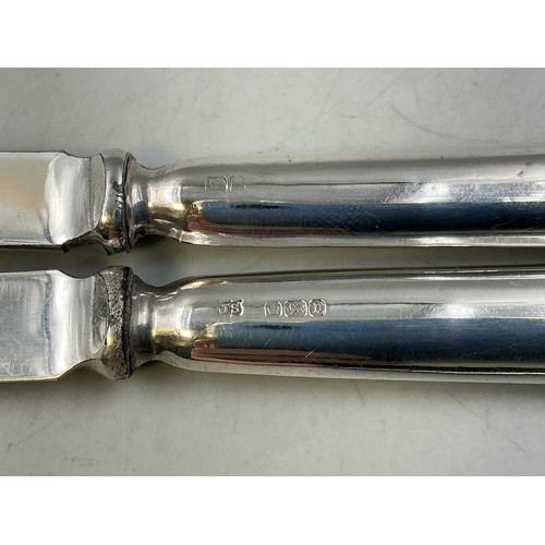 50 - Cased Set of Hallmarked Sheffield Silver Handled Butter Knives