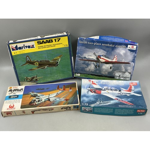 Four Scale Model Airplane Kits (1:72 and 1:48) - Includes Soviet Two ...