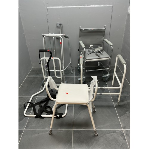 A Selection of Mobility Aids - Includes Wheeled Commode, Toilet Frame ...