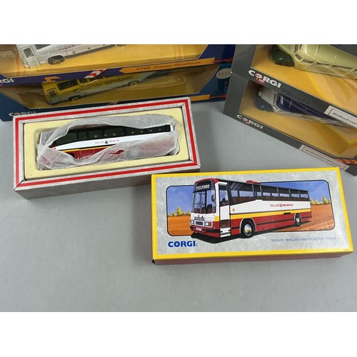26 - Collection of Seven Boxed Corgi Model Coaches to Include Three Corgi Classics, Bedford Type OB Coach... 