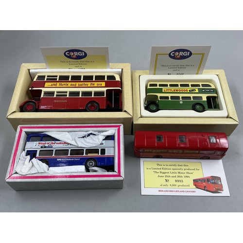 32 - Collection of Seven Boxed Corgi Bus Models to Include, Guy Arab Northern ( Newcastle Destination, Se... 