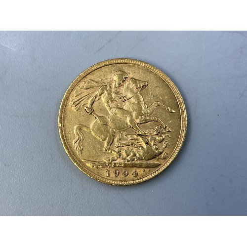 Edward VII 1904 22ct Gold Full Sovereign