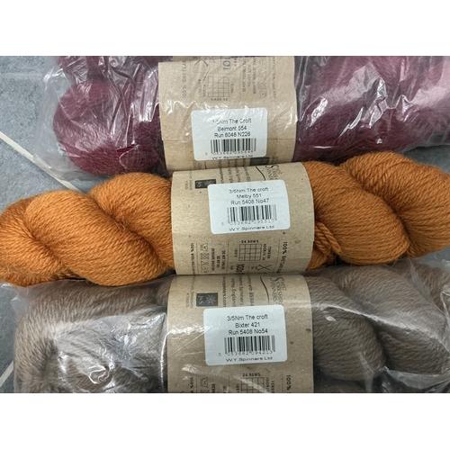 26 - Ten 100g Yarns of West Yorkshire Spinners The Croft Shetland Colours, 100% Shetland Island Wool.&nbs... 