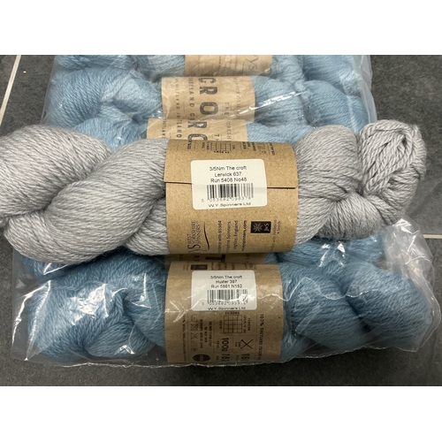29 - Nine 100g Yarns of West Yorkshire Spinners The Croft Shetland Colours, 100% Shetland Island Wool.&nb... 