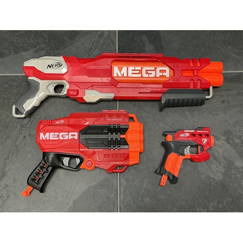Three Nerf Mega Guns includes Doublebreach, Bigshock and Tri-Break