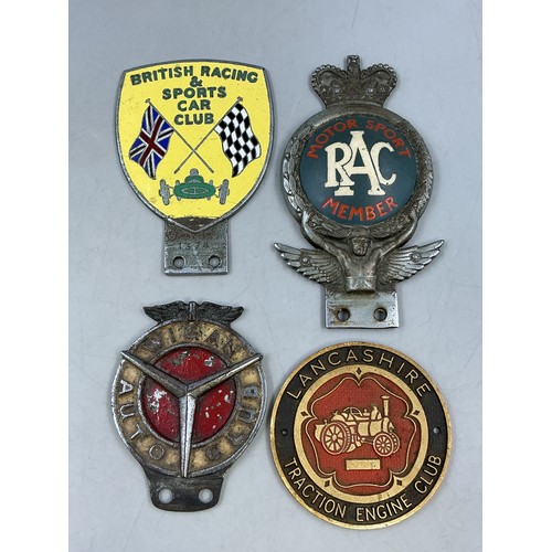 Four Motoring Related Metal Plaques - Includes RAC Motorsport, Wigan ...