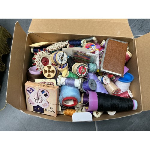 53 - A Selection of Mostly Cotton Thread Spools and Other Crafting/Sewing Related Accessories