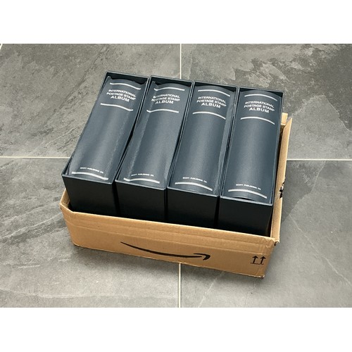 897 - A Scott International Big Blue Four Album Set With Pages - International Stamps Classical Period (18... 