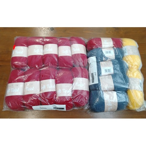 67 - Two Sealed Packs of Fine Quality Hayfield 100g Soft Twist Knitting Wool in Various Colours