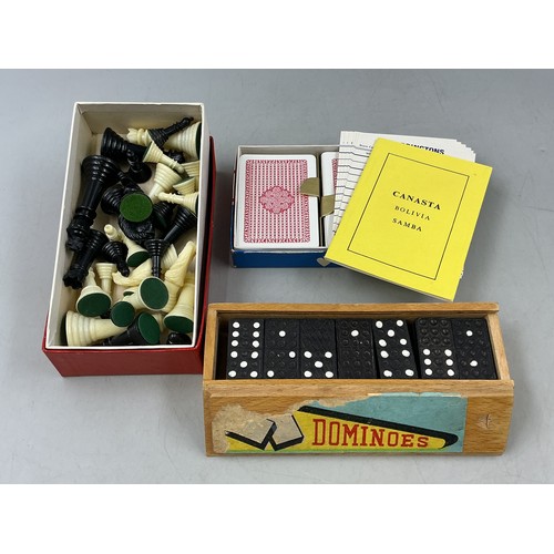 Staunton Chess Set (Complete) Set of Double Six Dominoes (Complete) and ...