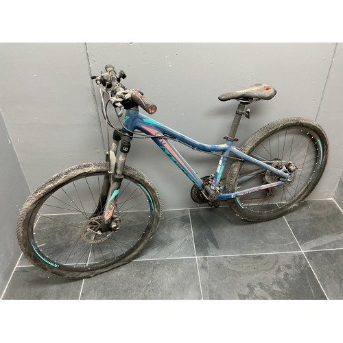 694 - Bliss Aluxx children's trials/jump low framed bike (requires attention - as found)