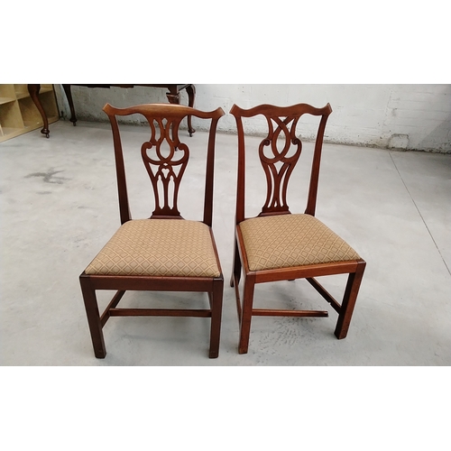 701 - Pair of Antique/ Art Deco Light Mahogany Dining Chairs, one a/f