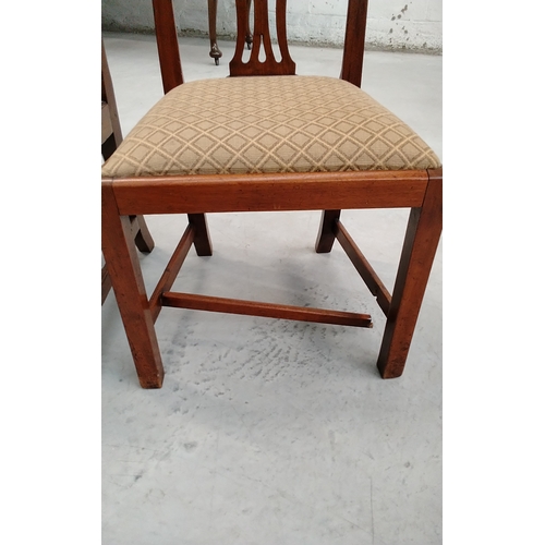701 - Pair of Antique/ Art Deco Light Mahogany Dining Chairs, one a/f