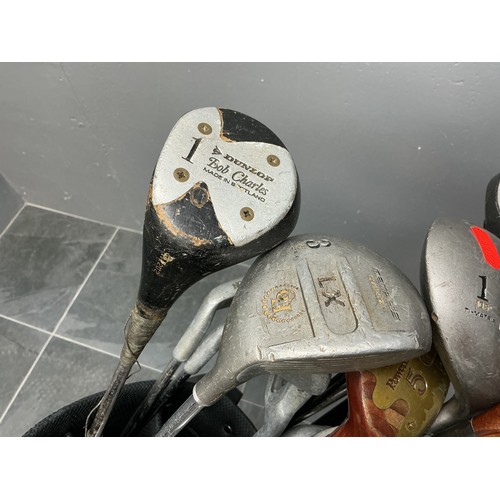 718 - A Selection of Golf Clubs in Stand Bag, With Donnay Golf Trolley and Accessories (Balls and Tees) - ... 
