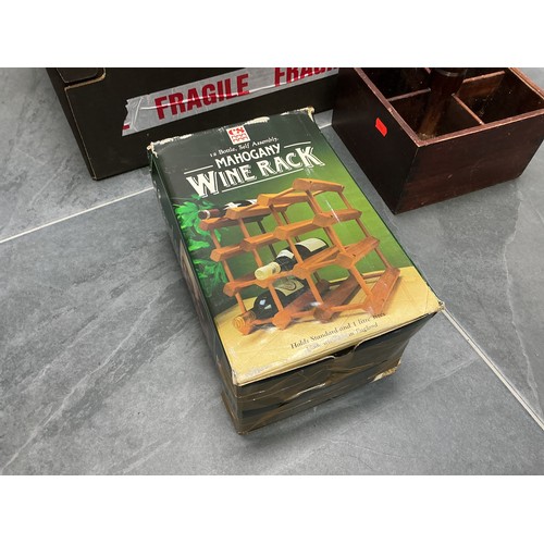 830 - A Large Selection of Mixed Household Items - Includes Mahogany Wine Rack, Vintage Calculators, Cigar... 