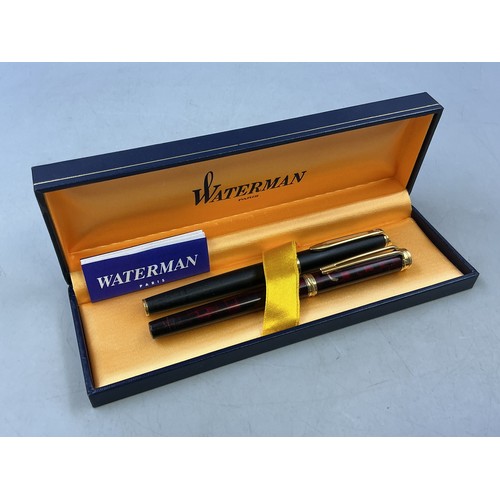 Two Waterman of Paris Fountain's Complete with Case