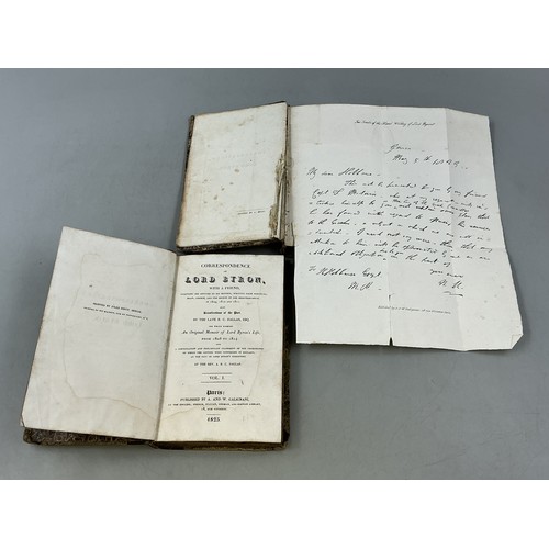 302 - Two Antique Books to include Journal of the Conversations of Lord Byron: Noted during a Residence wi... 