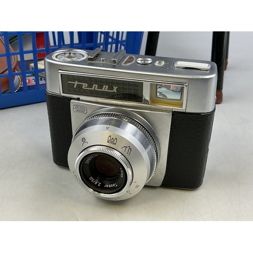 509 - Tenax Zeiss Ikon Camera with Extra Lenses Complete with Case, Two Tripods, Light Meter and Self Time... 