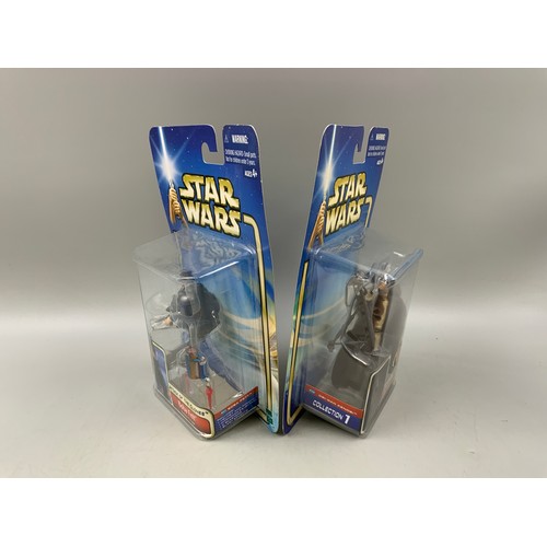87 - Two Boxed Hasbro 2002 Star Wars Attack Of The Clones Figures to Include Obi-Wan Kenobi & Boba Fe... 