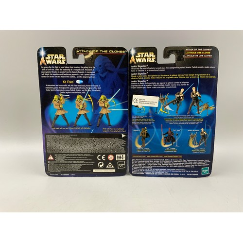 89 - Two Boxed Star Wars Attack Of The Clones Figures To Include A Hasbro 2001 Kit Fisto & A Hasbro 2... 