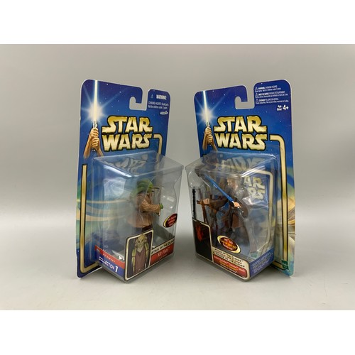89 - Two Boxed Star Wars Attack Of The Clones Figures To Include A Hasbro 2001 Kit Fisto & A Hasbro 2... 