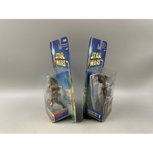89 - Two Boxed Star Wars Attack Of The Clones Figures To Include A Hasbro 2001 Kit Fisto & A Hasbro 2... 