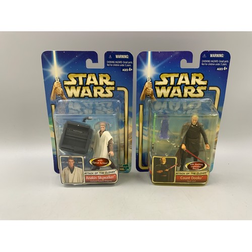 93 - Two Hasbro 2002 Boxed Star Wars Attack Of The Clones Figures to Include Anakin Skywalker & Count... 