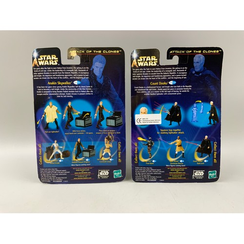 93 - Two Hasbro 2002 Boxed Star Wars Attack Of The Clones Figures to Include Anakin Skywalker & Count... 
