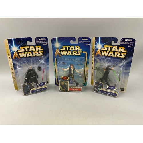 95 - Three Boxed Hasbro 2003 Star Wars Return Of The Jedi Figures to Include Luke Skywalker, Darth Vader ... 